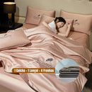 Conjunto de Cama de Seda Gelada Para o Verão [Compre 1 Leve 2]